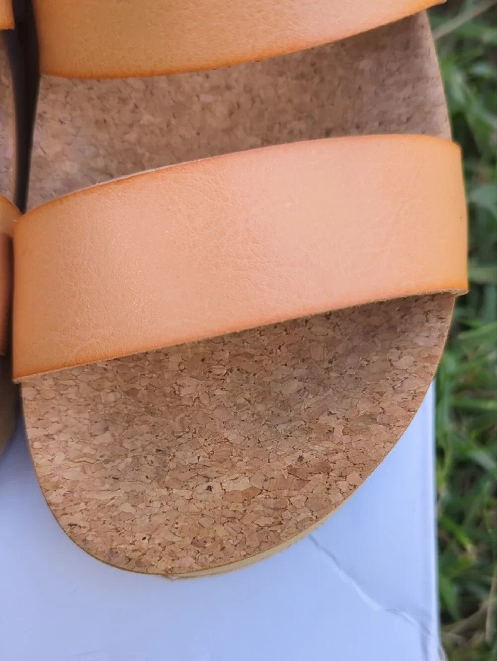 Dream Pairs Light Tan Double-Strap Cork Sandals